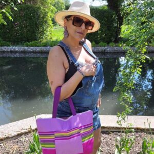 Sac cabas tissu basque